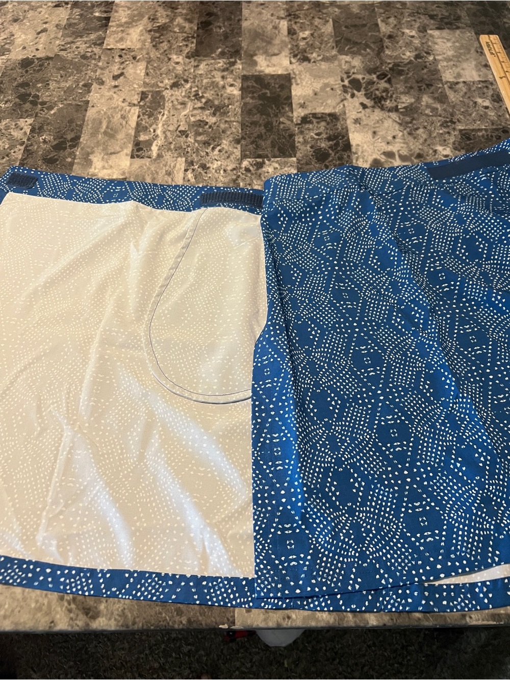 RipSkirt Hawaii Teal Batik Playa Ocean Wrap Skirt Size Medium - Picture 9 of 11
